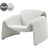 Hilda Accent Arm Chair in Boucle Beige Fabric